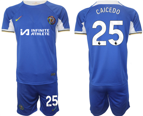 Chelsea Nike Stadium Sponsored Shirt FC home 25# CAICEDO 2023-24 Jerseys