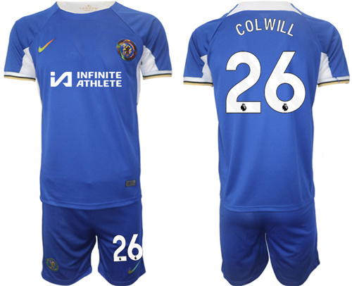 Chelsea Nike Stadium Sponsored Shirt FC home 26# COLWILL 2023-24 Jerseys