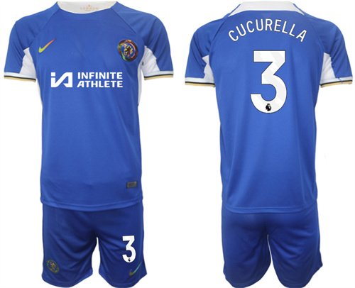 Chelsea Nike Stadium Sponsored Shirt FC home 3# CUCURELLA 2023-24 Jerseys