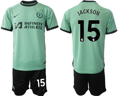 Chelsea Nike Third Stadium Sponsored away 15# JACKSON 2023-2024 Jerseys