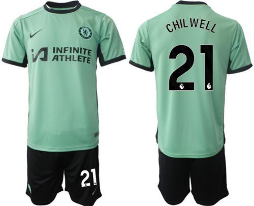 Chelsea Nike Third Stadium Sponsored away 21# CHILWELL 2023-2024 Jerseys