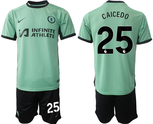 Chelsea Nike Third Stadium Sponsored away 25# CAICEDO 2023-2024 Jerseys