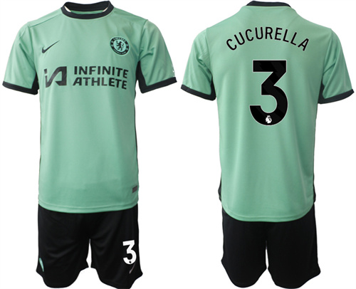 Chelsea Nike Third Stadium Sponsored away 3# CUCURELLA 2023-2024 Jerseys