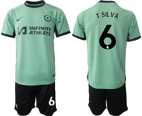 Chelsea Nike Third Stadium Sponsored away 6# T.SILVA 2023-2024 Jerseys