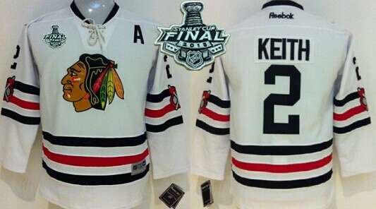 Youth Chicago Blackhawks #2 Duncan Keith 2015 Stanley Cup 2015 Winter Classic White Jersey