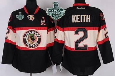 Youth Chicago Blackhawks #2 Duncan Keith 2015 Stanley Cup Black Third Jersey