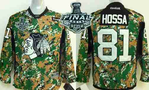 Youth Chicago Blackhawks #81 Marian Hossa 2015 Stanley Cup 2014 Camo Jersey