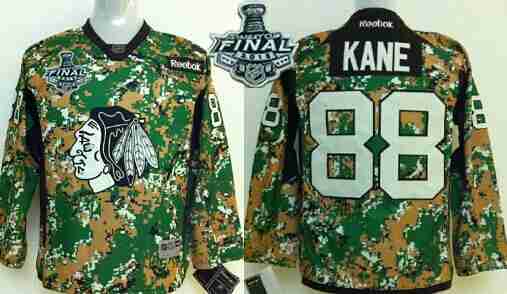 Youth Chicago Blackhawks #88 Patrick Kane 2015 Stanley Cup 2014 Camo  Jersey