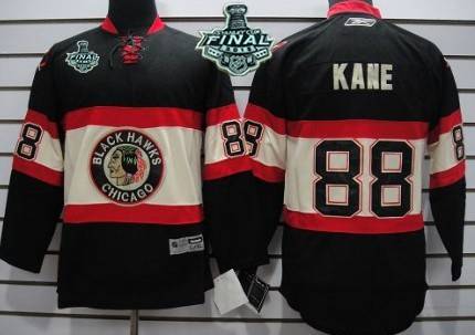Youth Chicago Blackhawks #88 Patrick Kane 2015 Stanley Cup Black Third Jersey