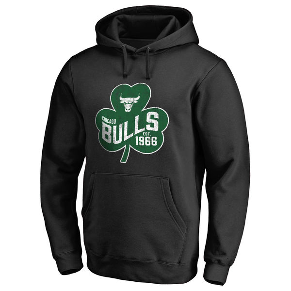 Chicago Bulls Fanatics Branded Black Big & Tall St. Patrick's Day Paddy's Pride Pullover Hoodie