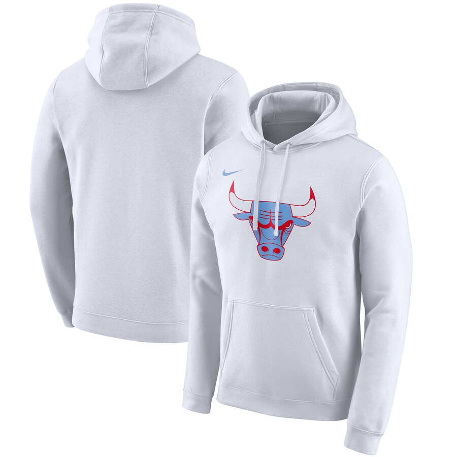 Chicago Bulls Nike 2019-20 City Edition Club Pullover Hoodie White