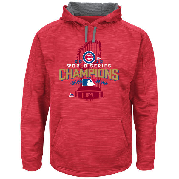 Chicago-Cubs-Scarlet-2016-World-Series-Champions-Men's-Pullover-Hoodie