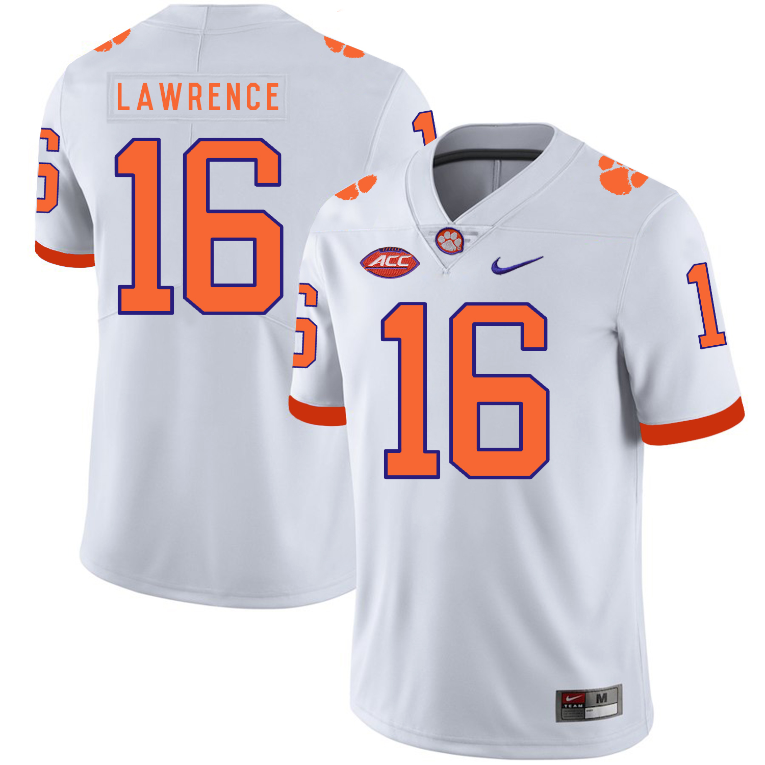 Clemson Tigers 16 Trevor Lawrence White Nike College Football Jersey