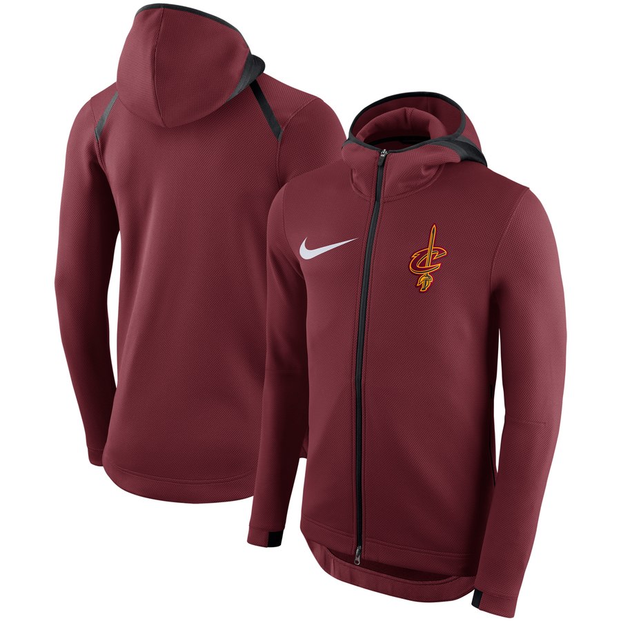 Cleveland Cavaliers Nike Showtime Therma Flex Performance Full Zip Hoodie Red