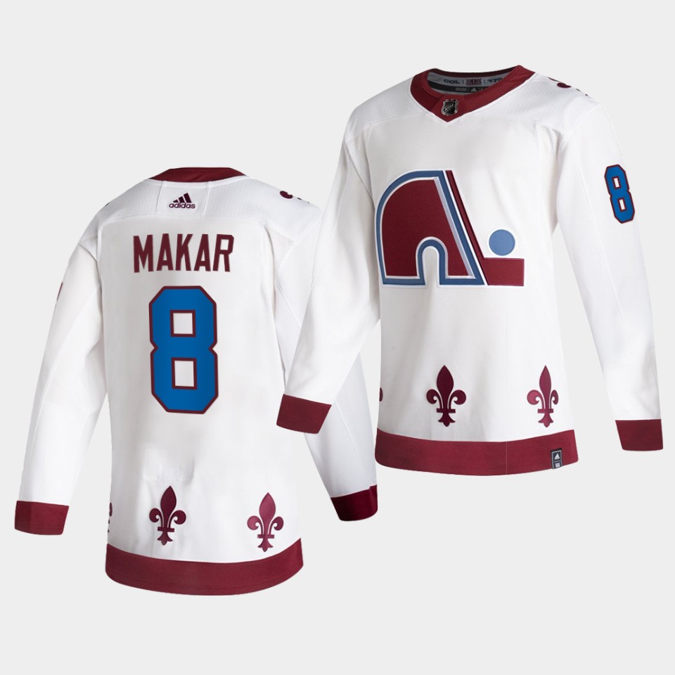 Colorado Avalanche Cale Makar 2021 Reverse Retro White Authentic Jersey White