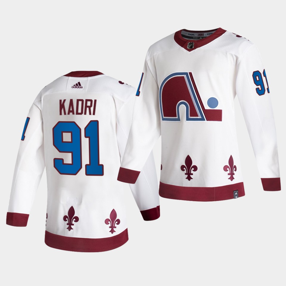 Colorado Avalanche Nazem Kadri 2021 Reverse Retro White Authentic Jersey White