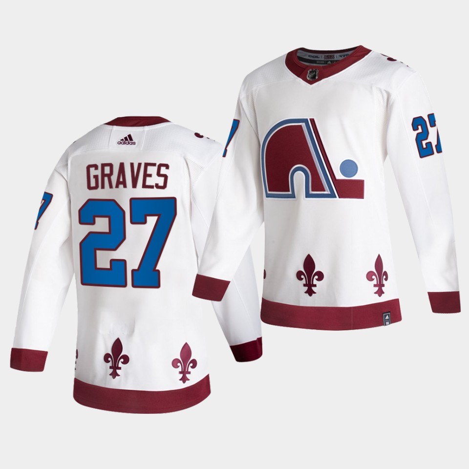 Colorado Avalanche Ryan Graves 2021 Reverse Retro White Authentic Jersey White