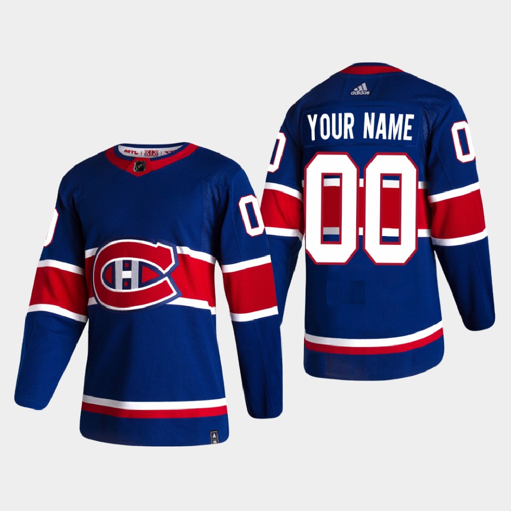 Custom Reverse Retro Montreal Canadiens 2020-21 Authentic Jersey - Blue