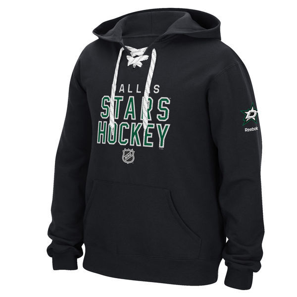 Dallas Stars Black Team Logo Men's Pullover Hoodie08