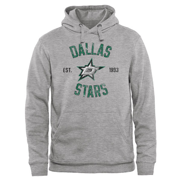 Dallas Stars Heritage Pullover Hoodie Ash