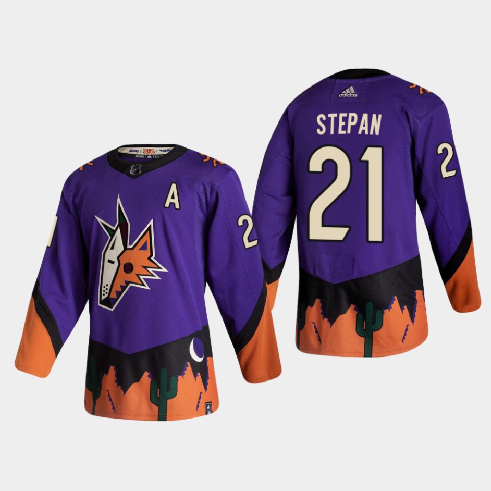 Derek Stepan Reverse Retro #21 Arizona Coyotes 2020-21 Authentic Jersey - Purple