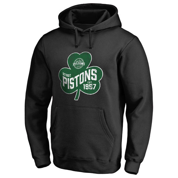 Detroit Pistons Fanatics Branded Black Big & Tall St. Patrick's Day Paddy's Pride Pullover Hoodie