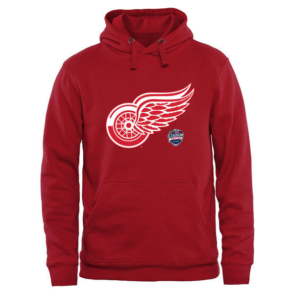 Detroit Red Wings Red Team Logo Men's Pullover Hoodie