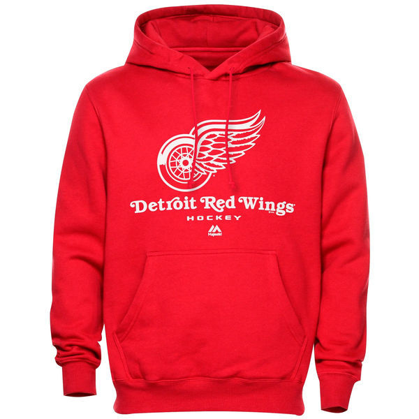 Detroit Red Wings Red Team Logo Men's Pullover Hoodie03