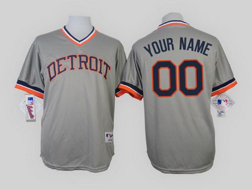 Detroit Tigers Customized 1984 Turn Back The Clock Gray Jersey