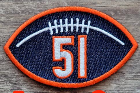 Dick Butkus #51 Patch Chicago Bears Football Jersey Patch Memorial 2023 Patch