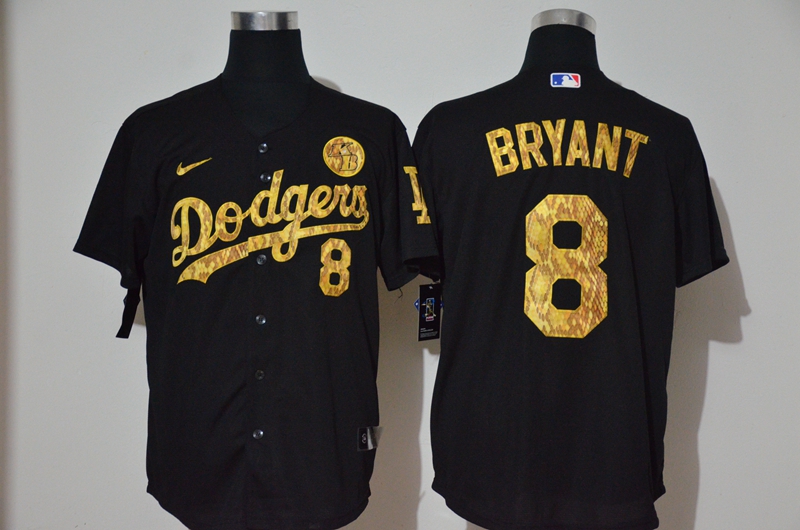 Dodgers-8-Kobe-Bryant-Black-Gold-2020-Nike-KB-Cool-Base-Jersey