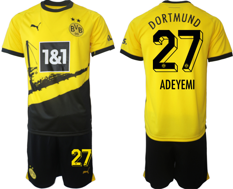 Dortmund home 27# ADEYEMI 2023-24 suit soccer jerseys