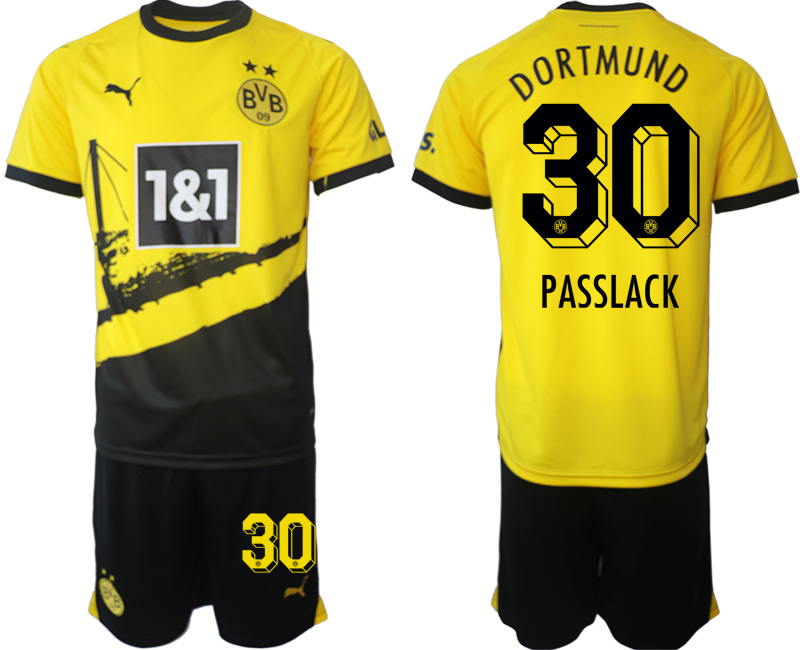 Dortmund home 30# PASSLACK 2023-24 suit soccer jerseys