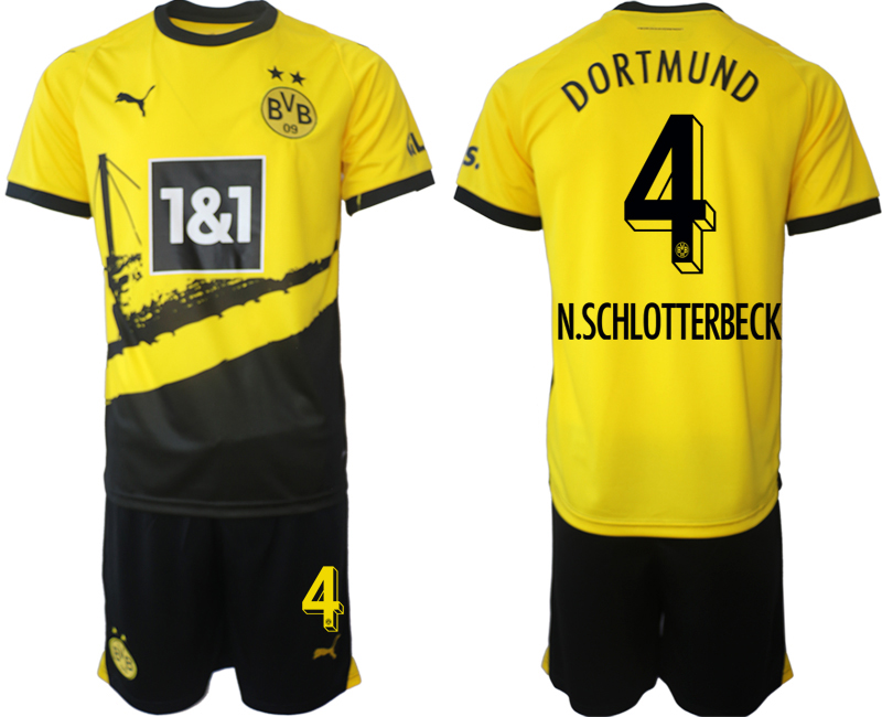 Dortmund home 4# N.SCHLOTTERBECK 2023-24 suit soccer jerseys