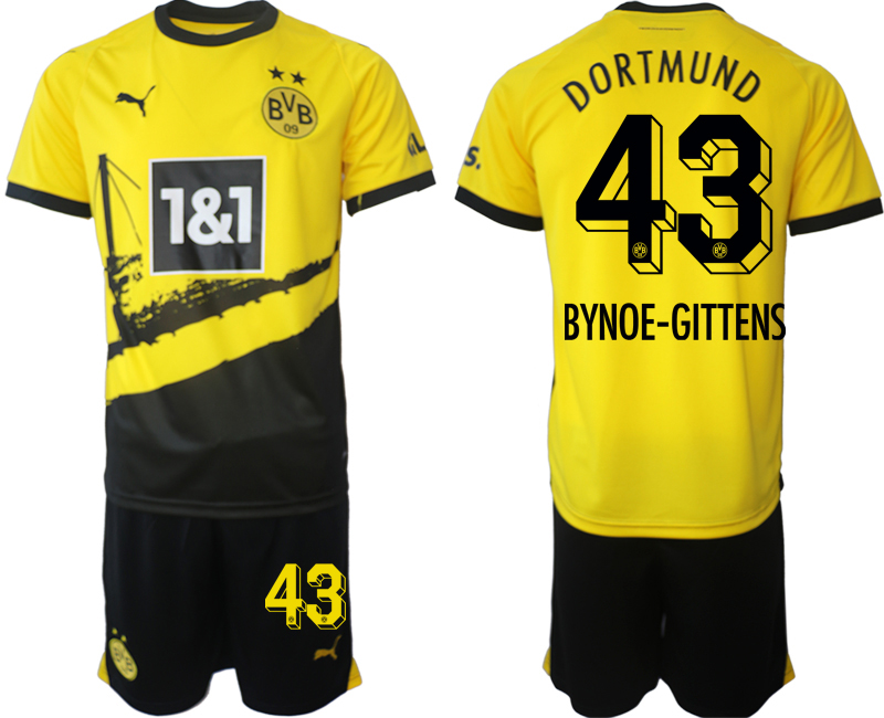 Dortmund home 43# BYNOE-GITTENS 2023-24 suit soccer jerseys