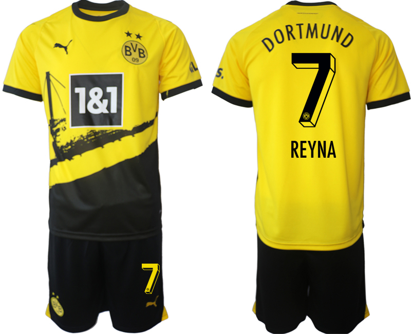 Dortmund home 7# REYNA 2023-24 suit soccer jerseys