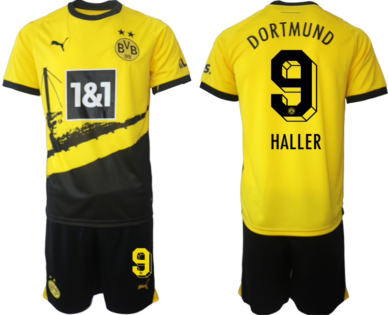 Dortmund home 9# HALLER 2023-24 suit soccer jerseys