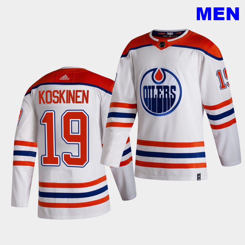 Edmonton Oilers #19 Mikko Koskinen 2021 Reverse Retro White Special Edition Authentic Jersey