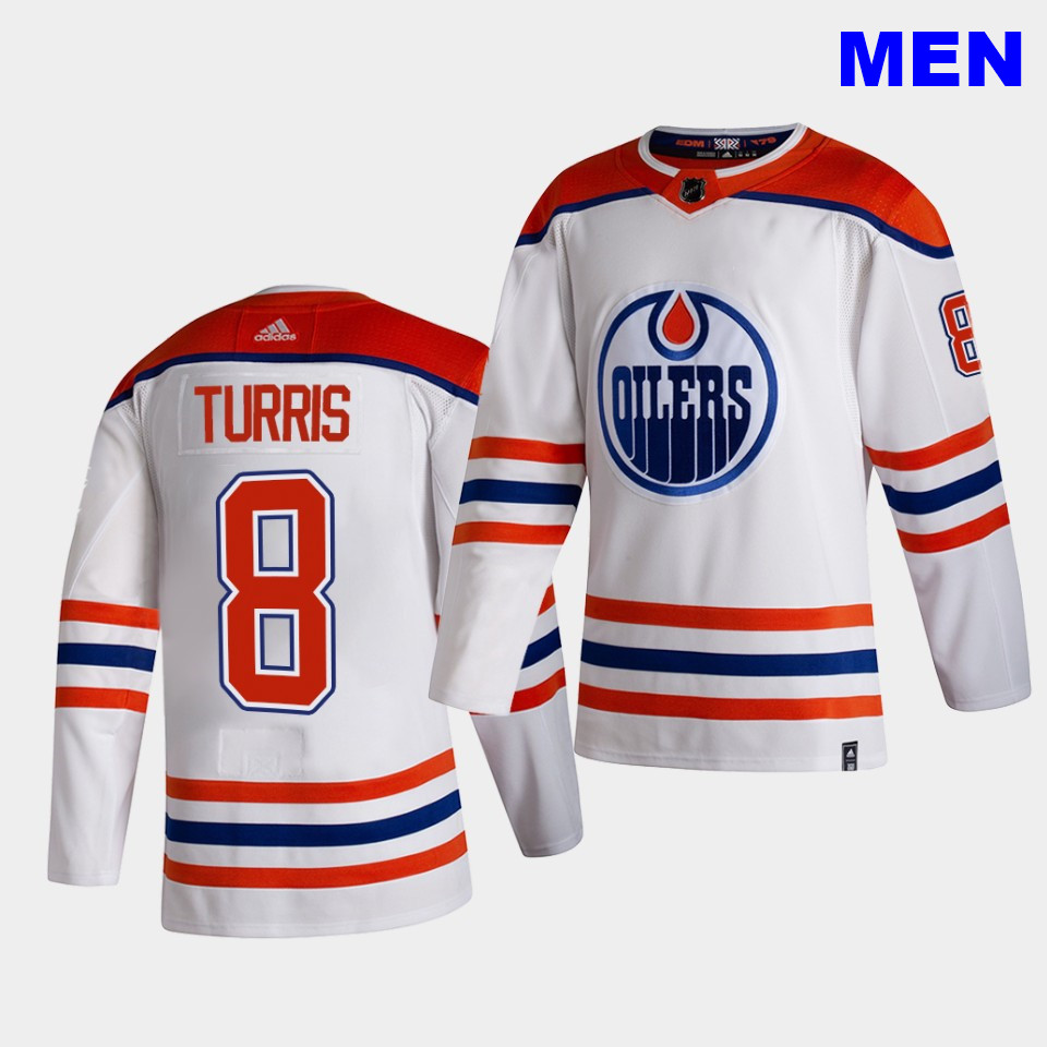 Edmonton Oilers #8 Kyle Turris 2021 Reverse Retro White Special Edition Authentic Jersey