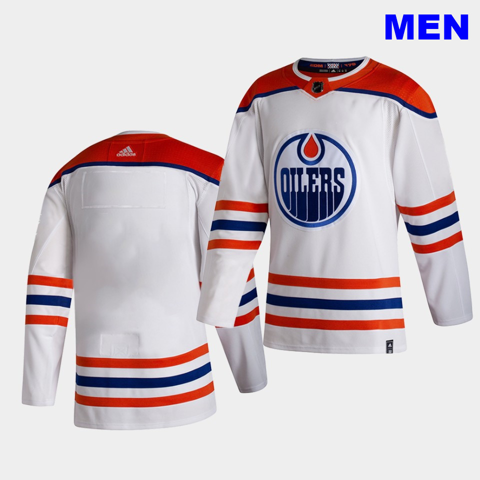 Edmonton Oilers Blank 2021 Reverse Retro Blue Special Edition Authentic Jersey