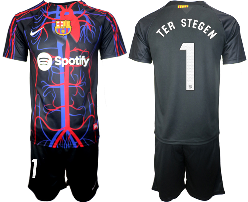 First Look At Barcelona x Patta Collaboration 1# TER STEGEN 2023-24 suite soccer jerseys