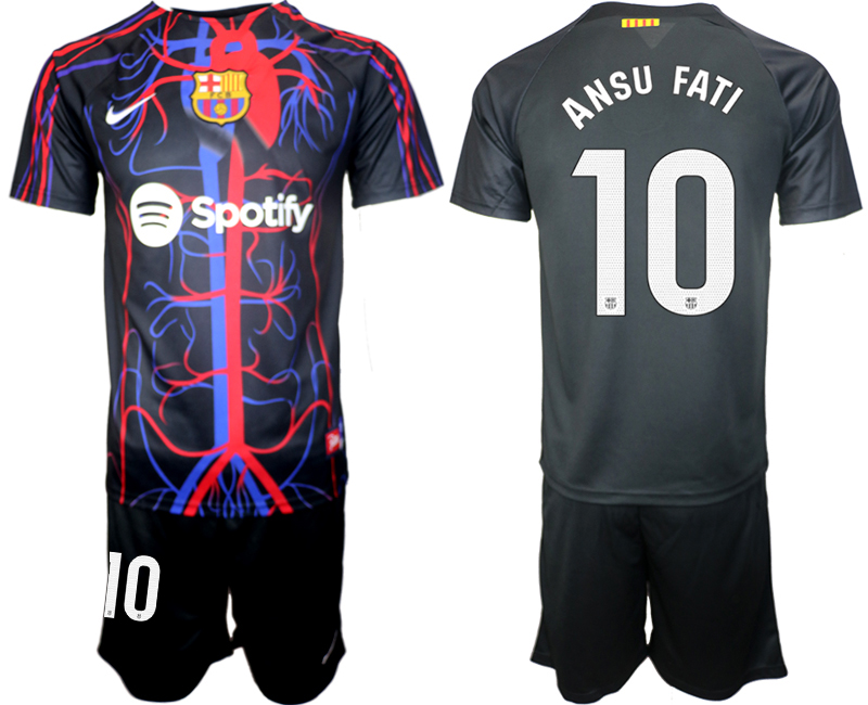 First Look At Barcelona x Patta Collaboration 10# ANSU FATI 2023-24 suite soccer jerseys