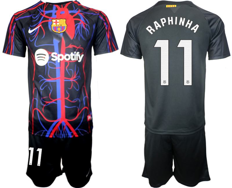 First Look At Barcelona x Patta Collaboration 11# RAPHINHA 2023-24 suite soccer jerseys