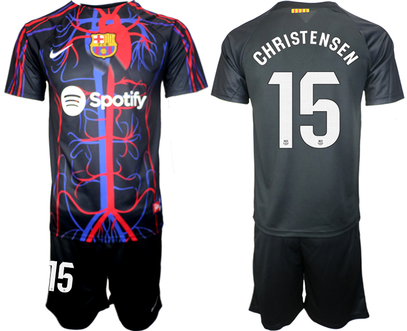 First Look At Barcelona x Patta Collaboration 15# CHRISTENSEN 2023-24 suite soccer jerseys