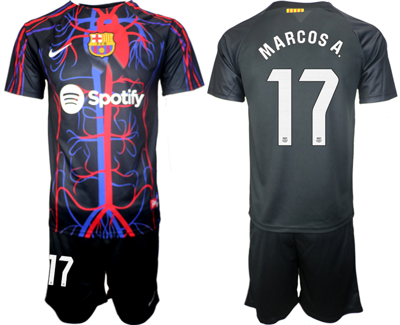 First Look At Barcelona x Patta Collaboration 17# MARCOS A. 2023-24 suite soccer jerseys