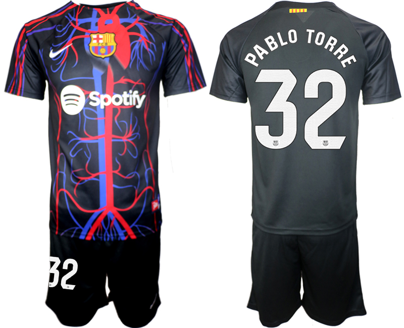 First Look At Barcelona x Patta Collaboration 32# PABLO TORRE 2023-24 suite soccer jerseys
