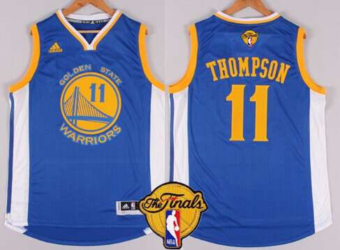 Golden State Warriors #11 Klay Thompson 2015 The Finals New Blue Jersey