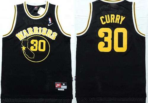 Golden State Warriors #30 Stephen Curry All Black Swingman Jersey