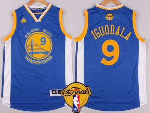 Golden State Warriors #9 Andre Iguodala 2015 The Finals New Blue Jersey