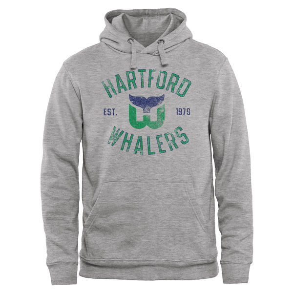 Hartford Whalers Heritage Pullover Hoodie Ash